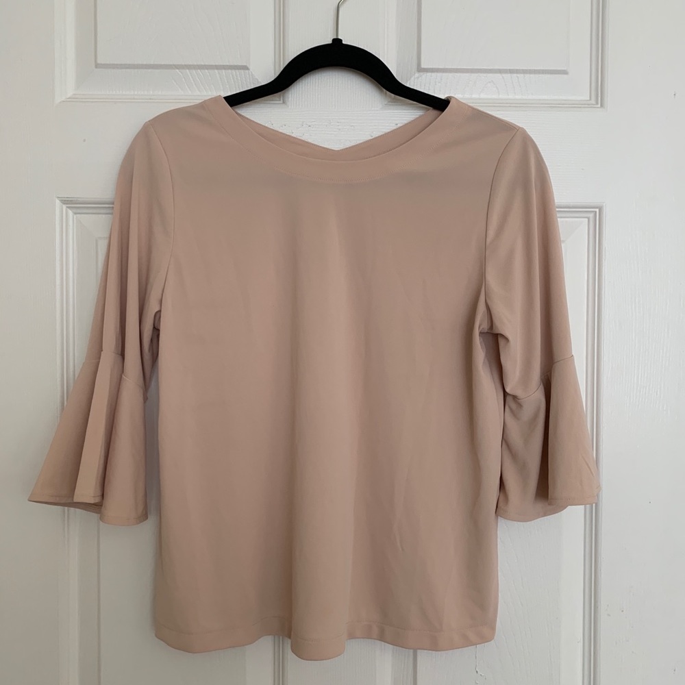 Uniqlo blush pink easycare office top M
